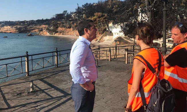 Στο Μάτι ο Αλέξης Τσίπρας σήμερα το πρωί